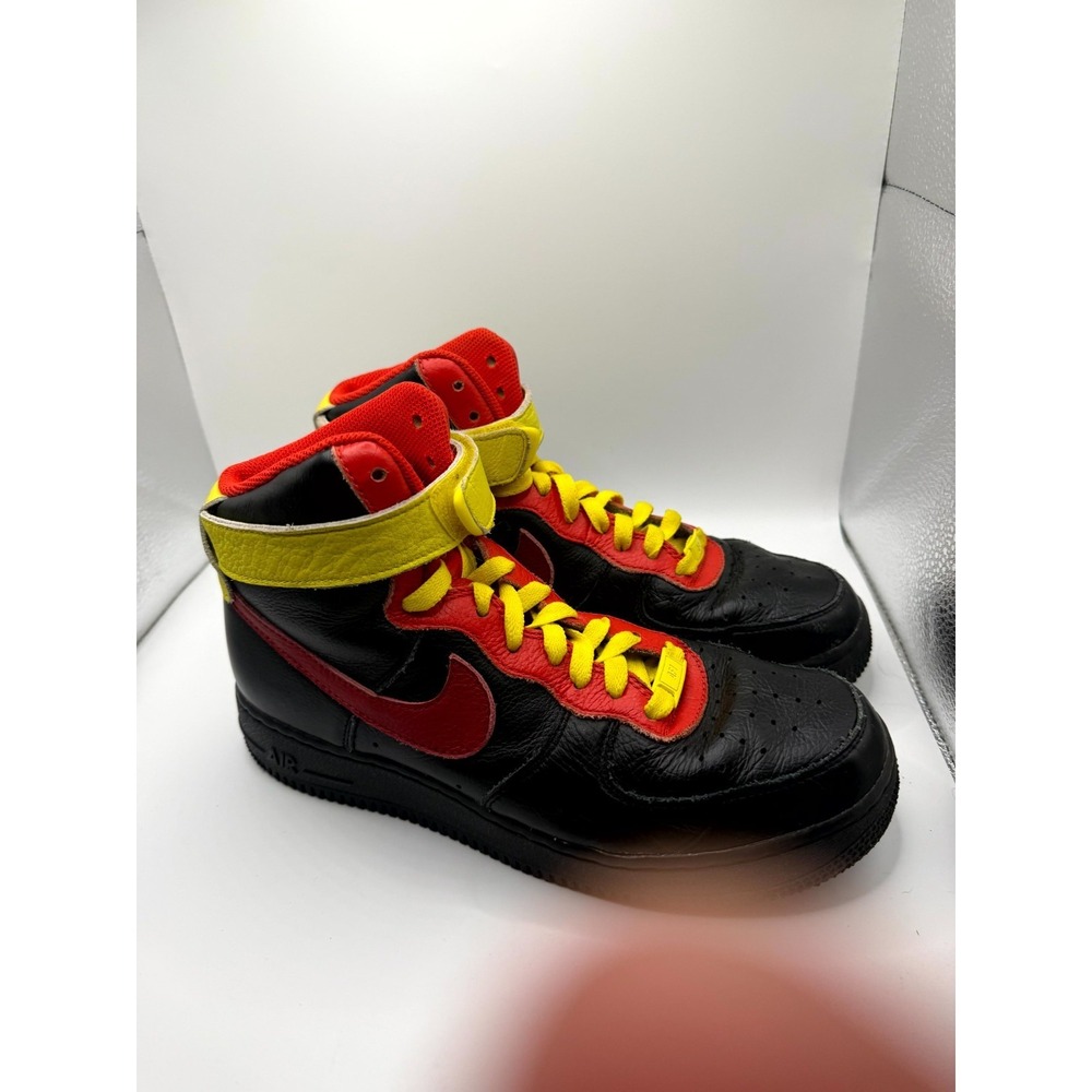 Nike Air Force 1 High By You DN4168-991 Mens 8 Sneakers Black Leather Shoes - Picture 4 of 9